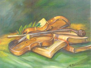 Panagiotis Messinis: Still life with Violin