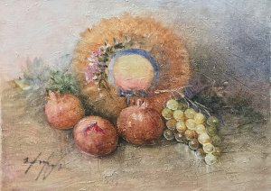 Stamatina Marnezou: Still Life with Pomegranates