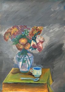 Eirini Kini: Still Life with Flowers in Vase