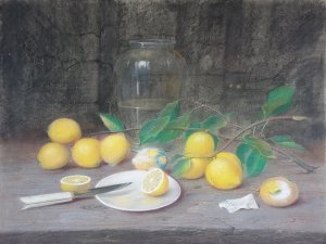 Μπότης Θαλασσινός: Νεκρή Φύση με Λεμόνια