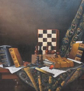 Ιάσων Οικονομόπουλος: Νεκρή Φύση με Σκάκι