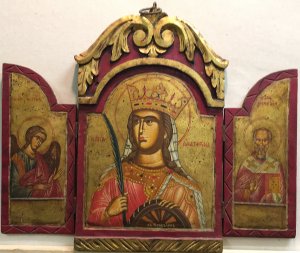 Georgios Tornesakis: Saint Catherine, Archangel Michael, St. Nicholas