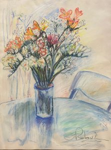 Niki Roumpati: Flowers in Vase