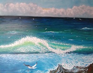 Athina Kotsoni: Sea with Gulls